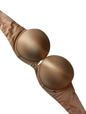 Victoria's Secret 34DD 34E Underwire Strapless Molded Cup Bra in Nude